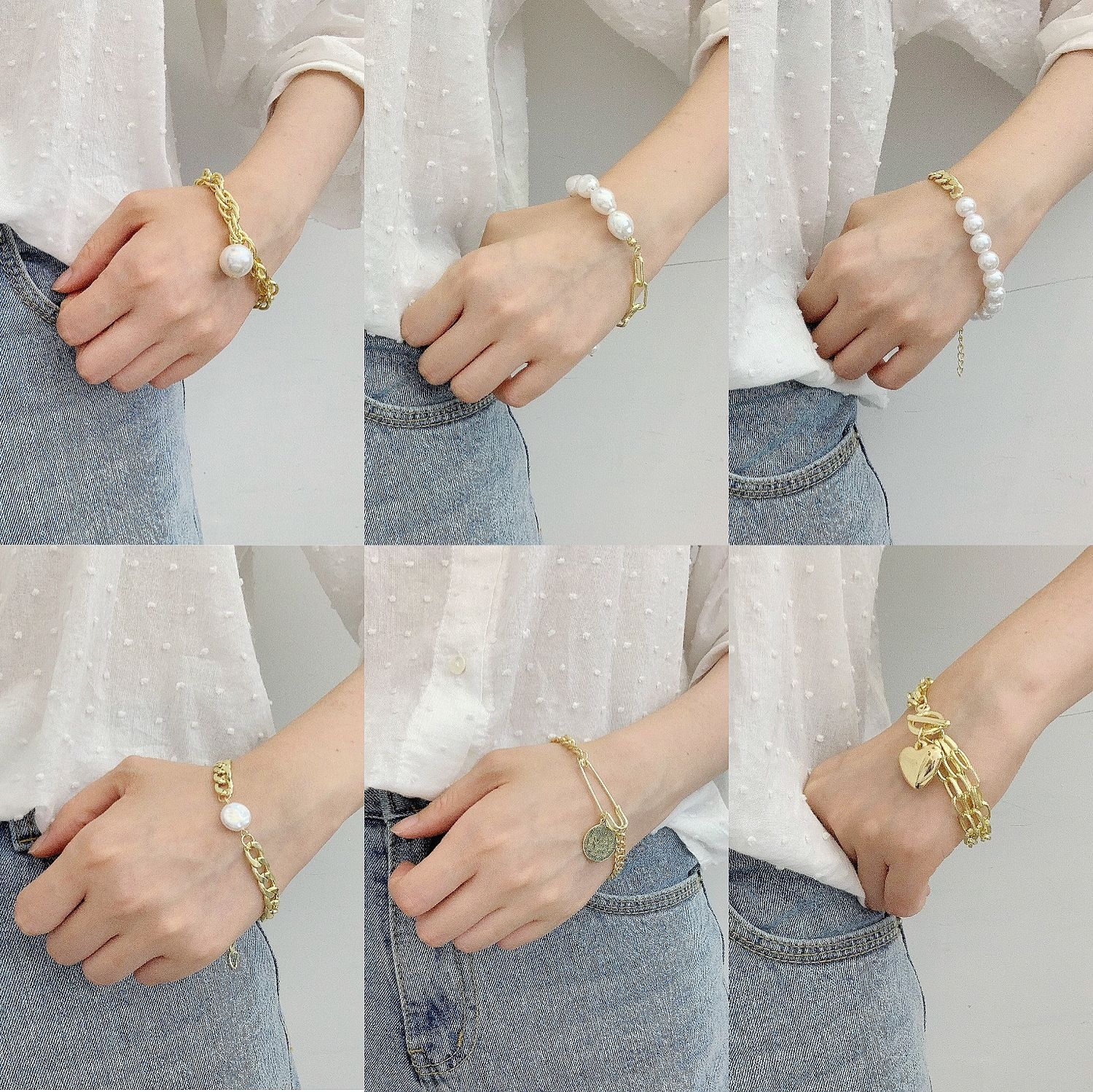 Baroque pearl irregular bracelet multi-layer irregular pearl bracelet