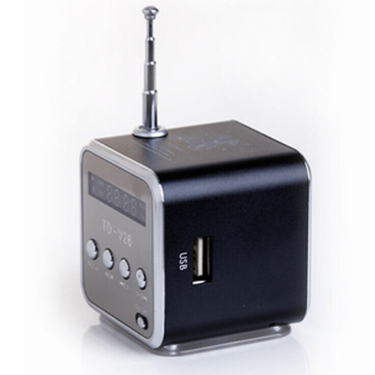 TDV26 Mini Small Audio, TF Card Portable External Speaker for Phone, Small Speaker with Antenna