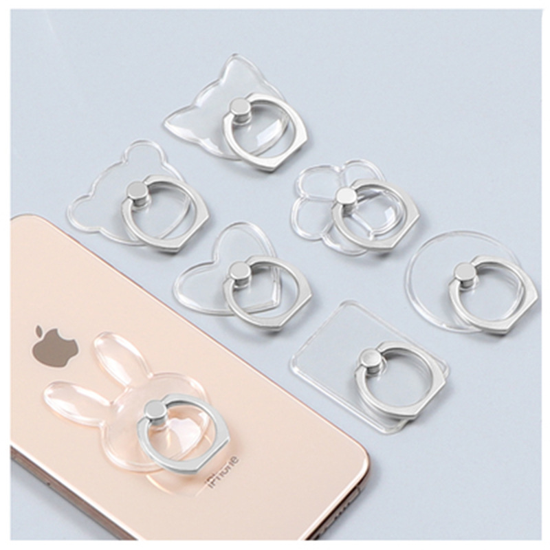 Gold crystal ring holder transparent acrylic ring four-color lazy tablet