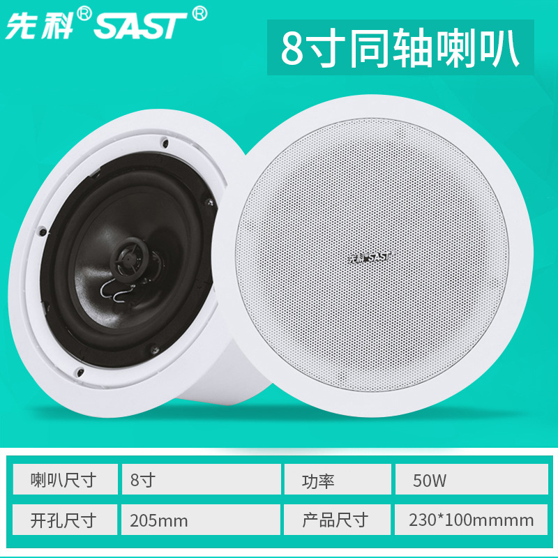 S4-6 8寸同轴定压吸顶喇叭