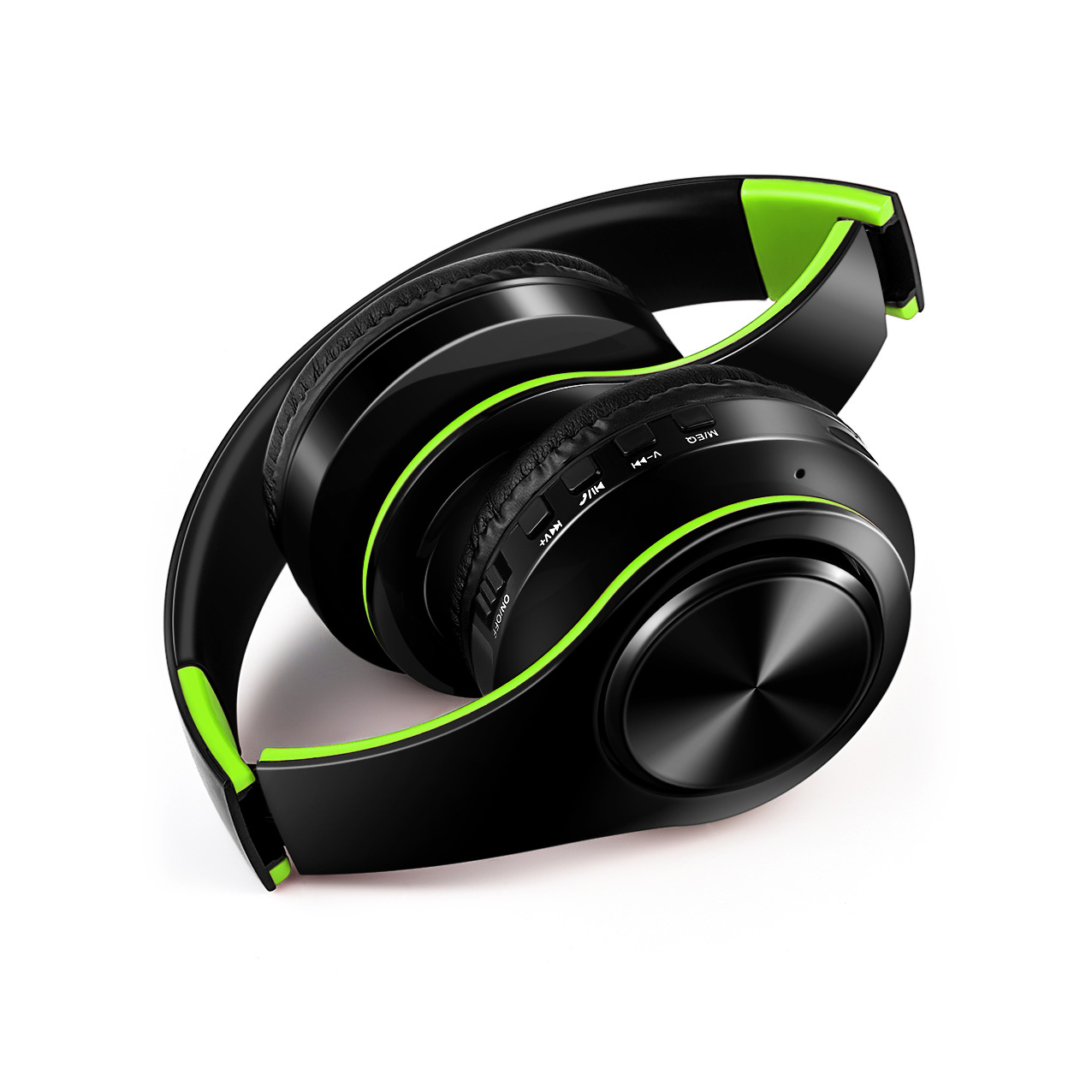 Multi-color foldable wireless headset, over-ear Bluetooth, music, sports, universal with card slot wireless earphones
