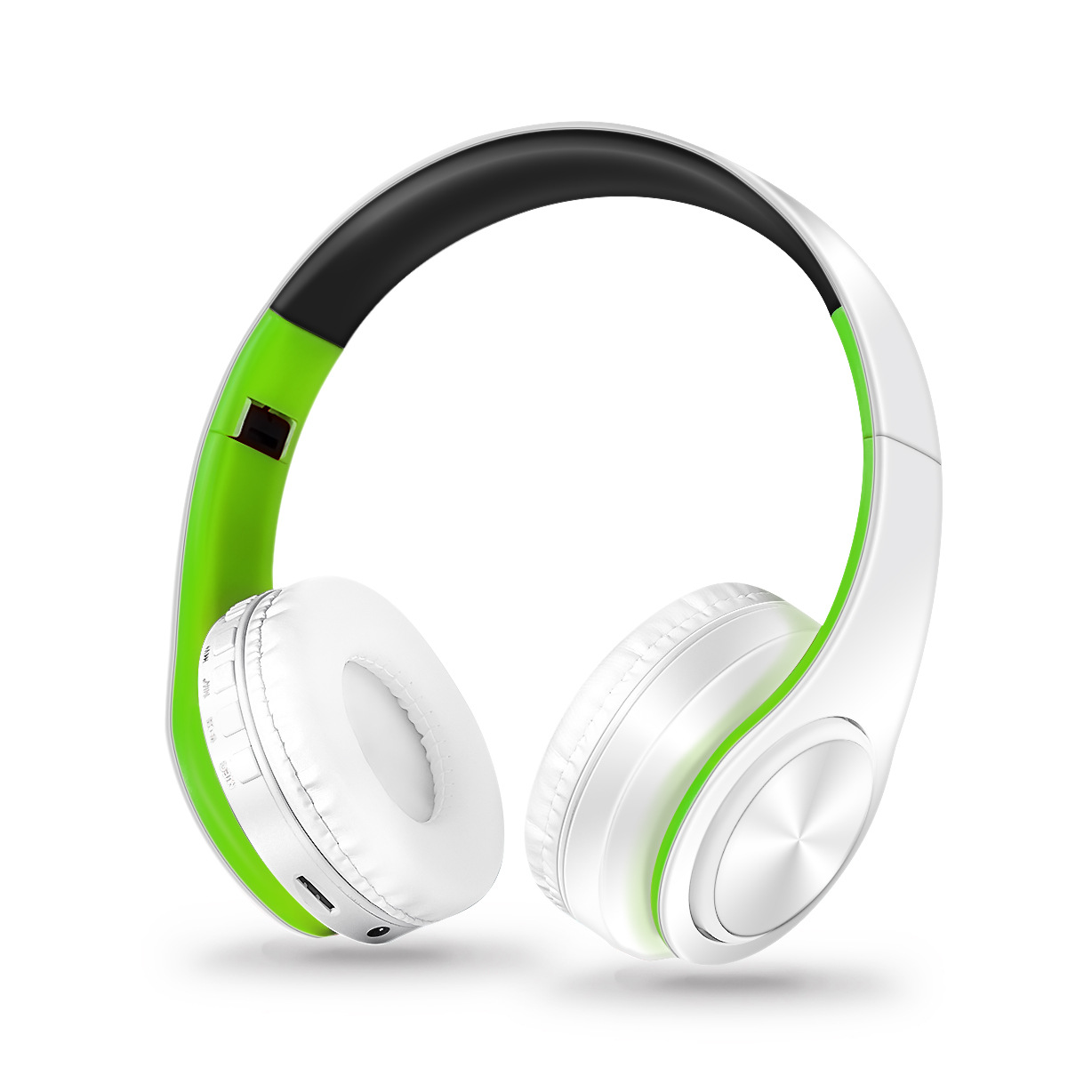 Multi-color foldable wireless headset, over-ear Bluetooth, music, sports, universal with card slot wireless earphones