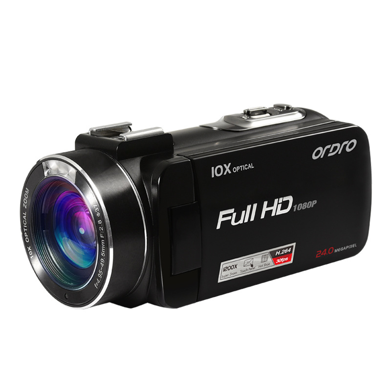 Ordro Z82 Live Streaming Camera Optical Zoom HD Business Wedding DV Digital Camcorder 10x Optical Zoom