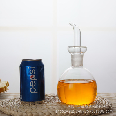 Glass seasoning bottle, soy sauce vinegar bottle, kitchen frosted seasoning bottle, oil control bottle for oil storage