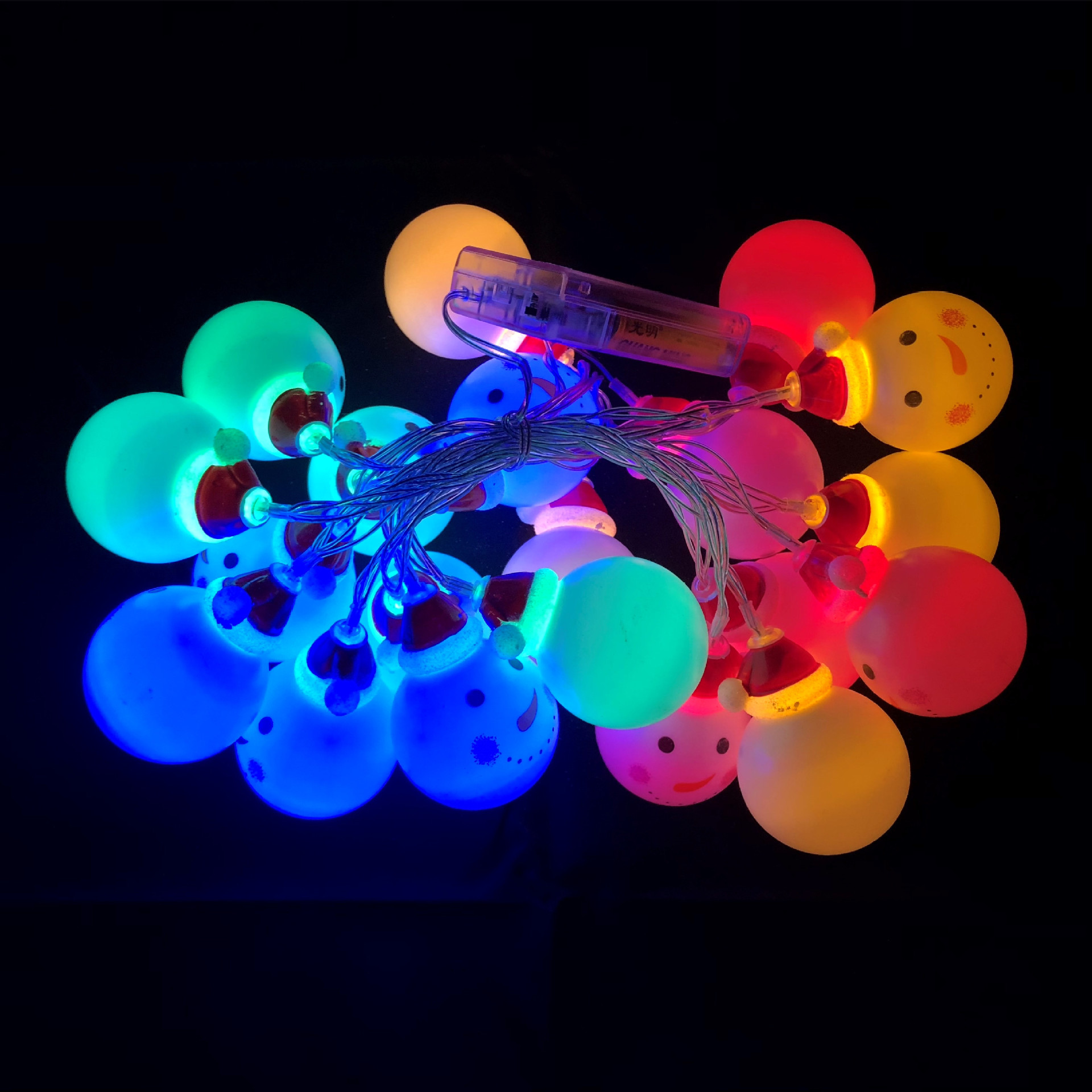 10/20LED Children's Room Night Light Christmas Snowman Old Man Light String Christmas Party Decoration Hanging Ornament