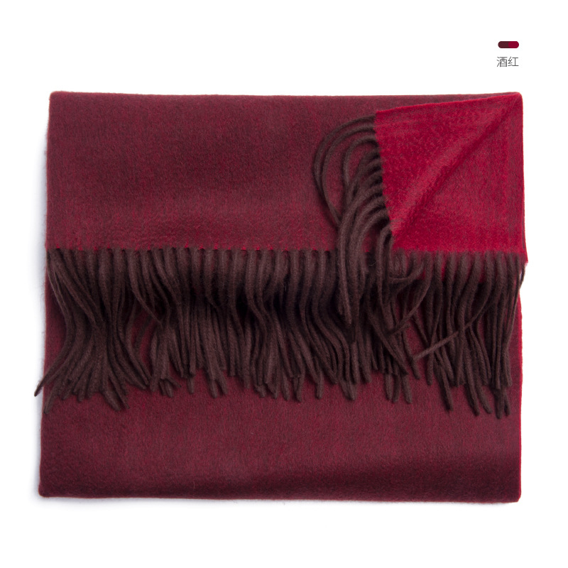 Inner Mongolia water wave women's double-sided pure cashmere shawl autumn and winter cold-proof warm scarf throw blanket