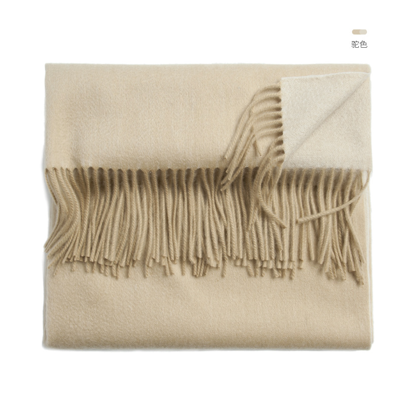 Inner Mongolia water wave women's double-sided pure cashmere shawl autumn and winter cold-proof warm scarf throw blanket