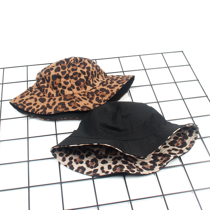 Suede Leopard Print Bucket Hat for Women, Printed Fisherman Hat, Spring New Outdoor Casual Sun Hat