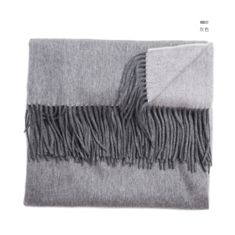 Inner Mongolia water wave women's double-sided pure cashmere shawl autumn and winter cold-proof warm scarf throw blanket