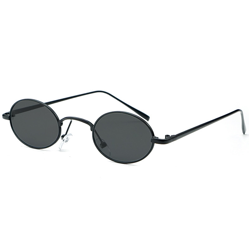 2018 New Small Round Frame Sunglasses Punk Oval Sunglasses 6257