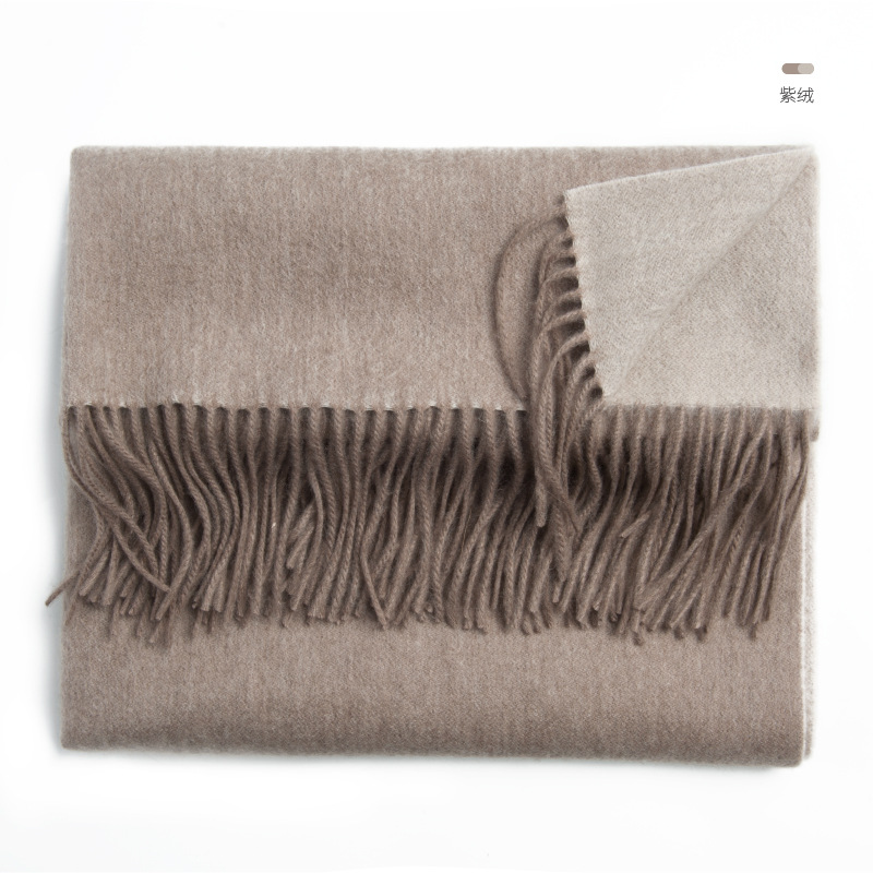 Inner Mongolia water wave women's double-sided pure cashmere shawl autumn and winter cold-proof warm scarf throw blanket
