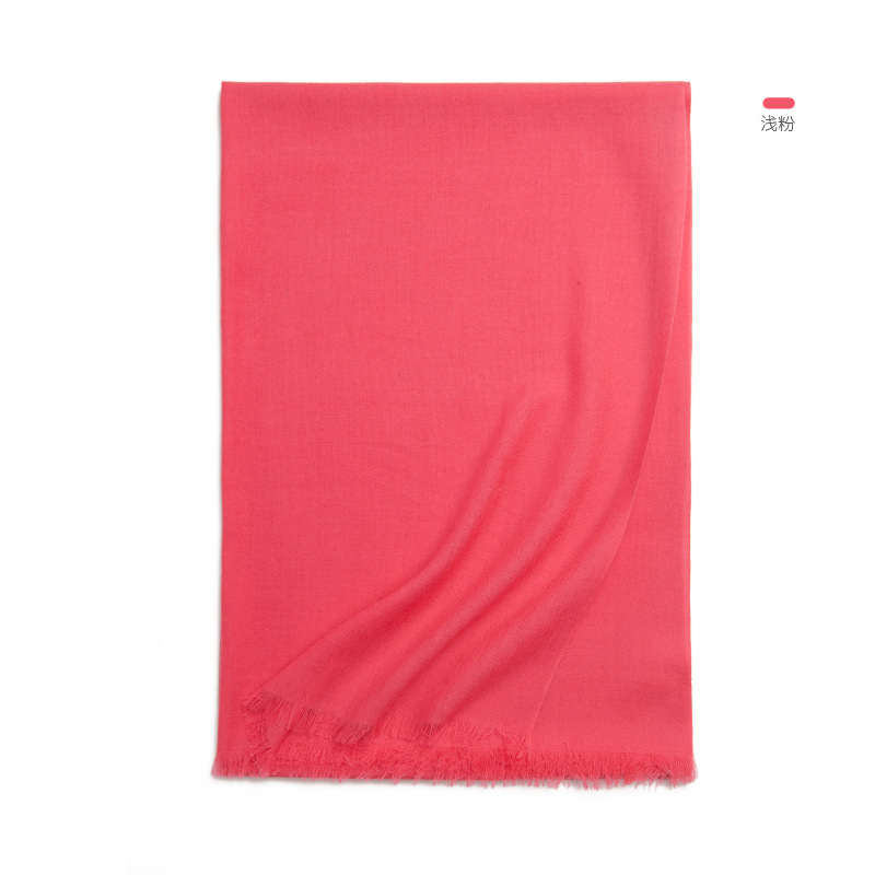 Inner Mongolia 80s plain color women's wool scarf autumn and winter warm solid color shawl neck warmer two-in-one