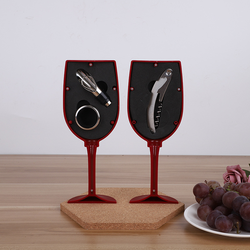 Wine Bottle Shape Wine Bottle Tool Box Red Wine Opener Set Promotional Gift Wine Bottle 5-Piece Set