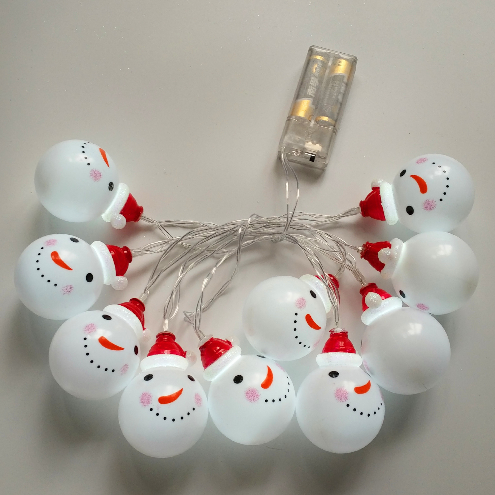 10/20LED Children's Room Night Light Christmas Snowman Old Man Light String Christmas Party Decoration Hanging Ornament