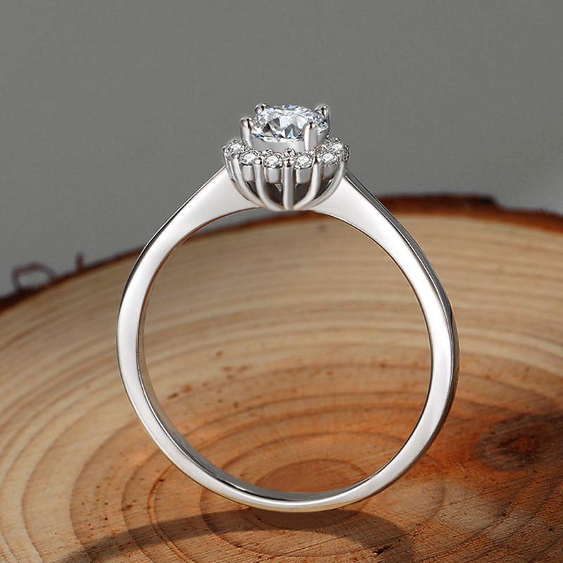 JZ358 Lace design engagement diamond ring ring 50 points small diamond women's bud index finger ring