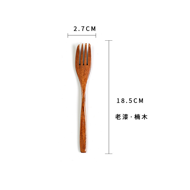Solid Wood Fork Western Tableware Fruit Fork Mooncake Fork Dessert Fork Dessert Special
