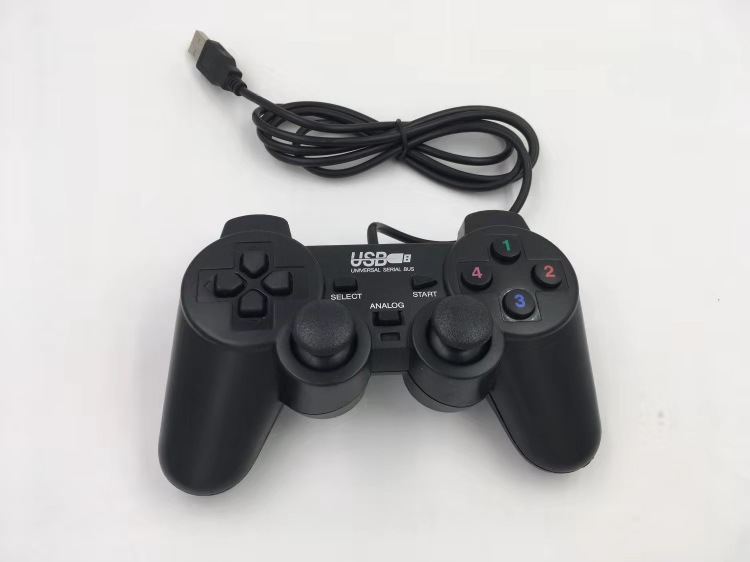 USB Game Controller PS2 Shape Single Player Wired PC Computer Game Controller