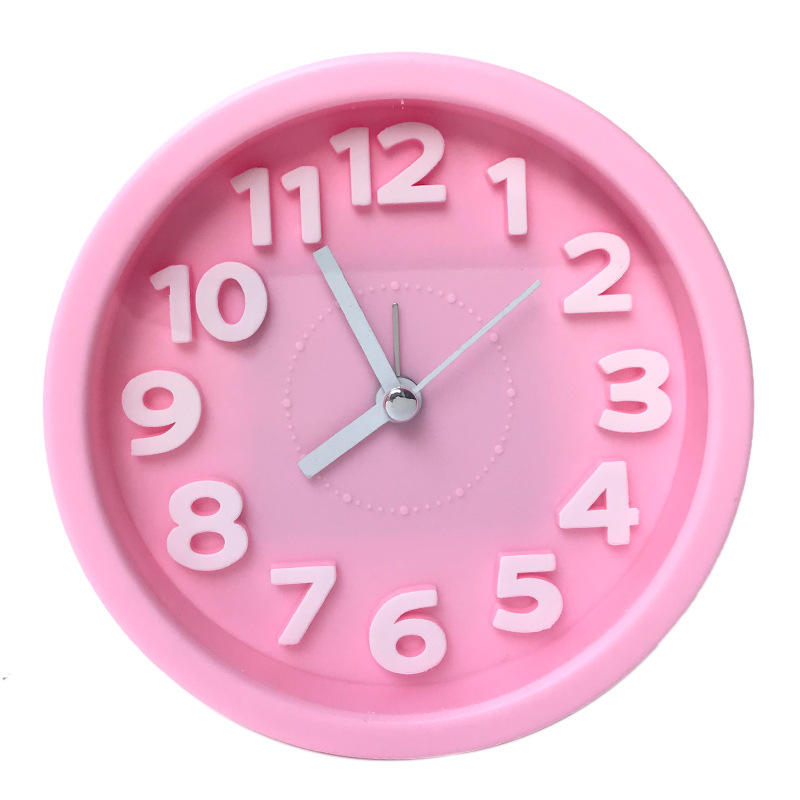 Cartoon 3D Numbers Ultra-Quiet Large Alarm Clock Student Children Gift