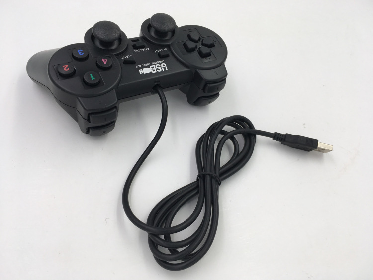USB Game Controller PS2 Shape Single Player Wired PC Computer Game Controller