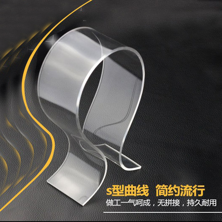Crystal Acrylic Headphone Display Stand Organic Glass U-Shaped Vertical Hanging Rack Display Rack Headphone Stand