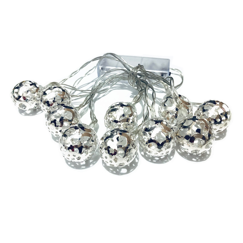 LED Moroccan Pattern Round Ball Light String Christmas Halloween Thanksgiving Room Courtyard Festival Decorative Lights