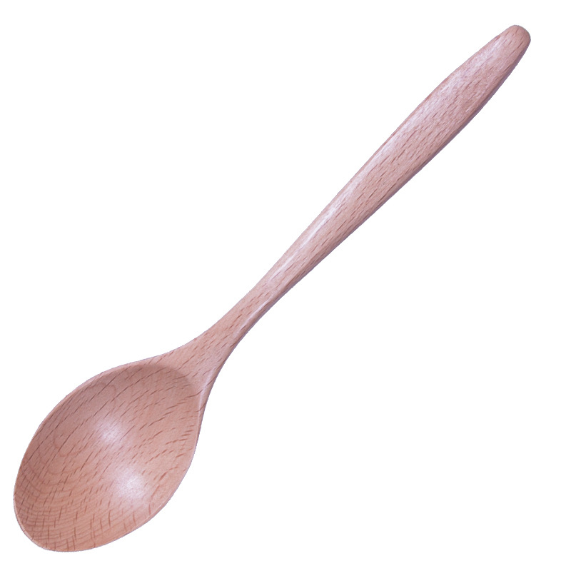 Japanese Solid Wood Spoon Rice Spoon Mixing Spoon Small Soup Spoon Home Small Wooden Spoon Seasoning Spoon