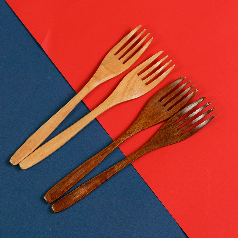Solid Wood Fork Western Tableware Fruit Fork Mooncake Fork Dessert Fork Dessert Special