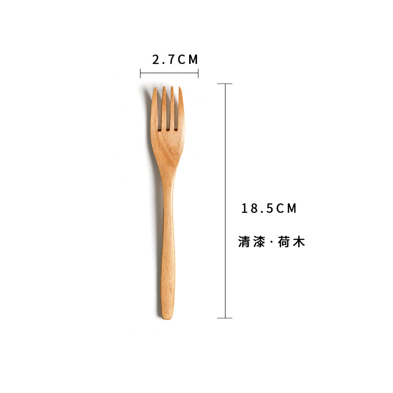 Solid Wood Fork Western Tableware Fruit Fork Mooncake Fork Dessert Fork Dessert Special