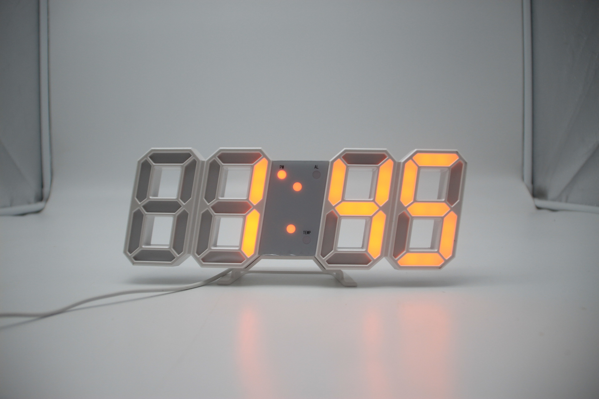 LED Smart Electronic Clock 3D LED Digital Alarm Clock Multifunctional Wall Clock Desk Clock