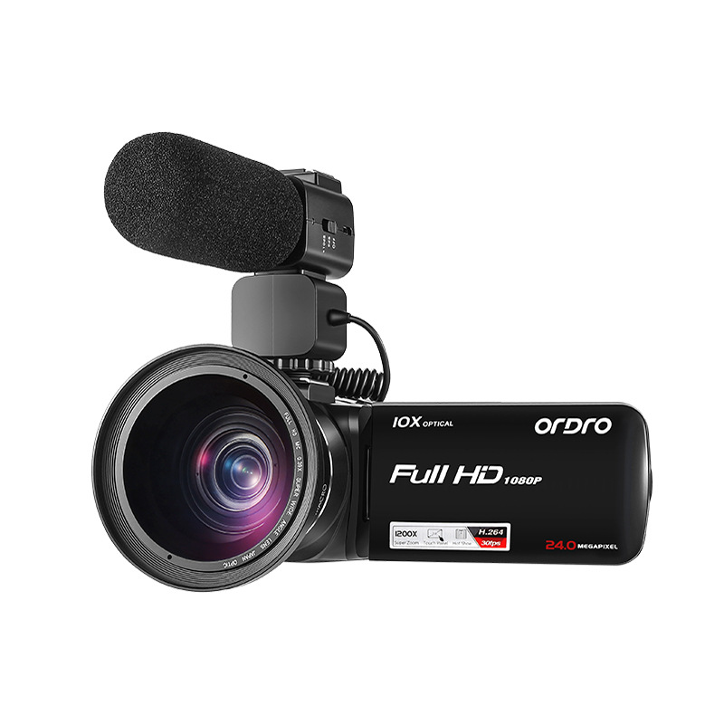 Ordro Z82 Live Streaming Camera Optical Zoom HD Business Wedding DV Digital Camcorder 10x Optical Zoom