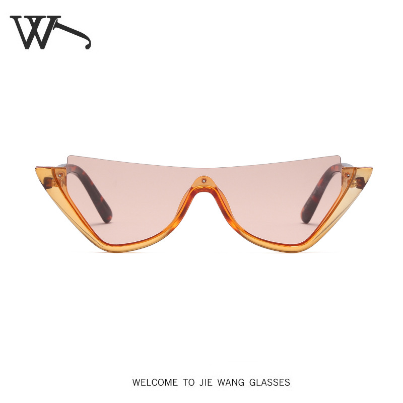 New Connected Sunglasses Half Frame Men's Sunglasses Women's Cat Eye Glasses
