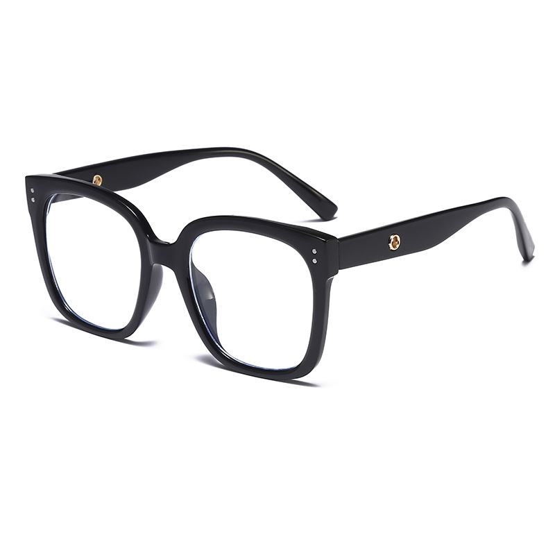 New Korean Anti-Blue Light Glasses Rice Nail Square Flat Light Glasses Frame for Men and Women