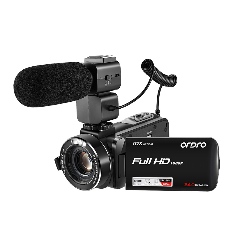 Ordro Z82 Live Streaming Camera Optical Zoom HD Business Wedding DV Digital Camcorder 10x Optical Zoom