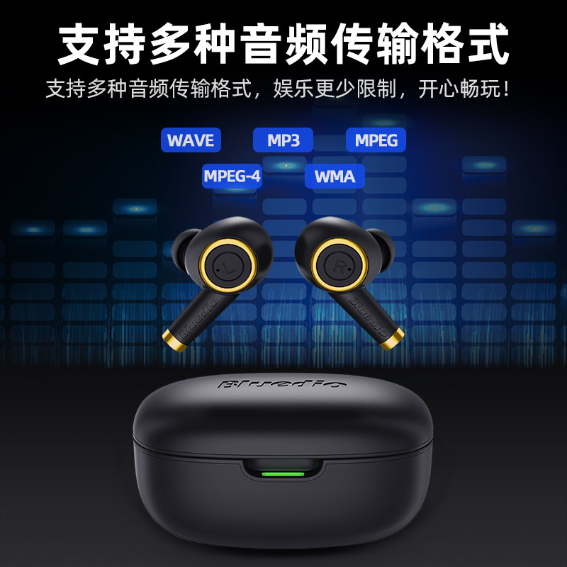 Bluedio P Particles TWS True Wireless True Stereo 5.0 Earphones with Charging Case Touch Control Bluetooth Earphones Universal
