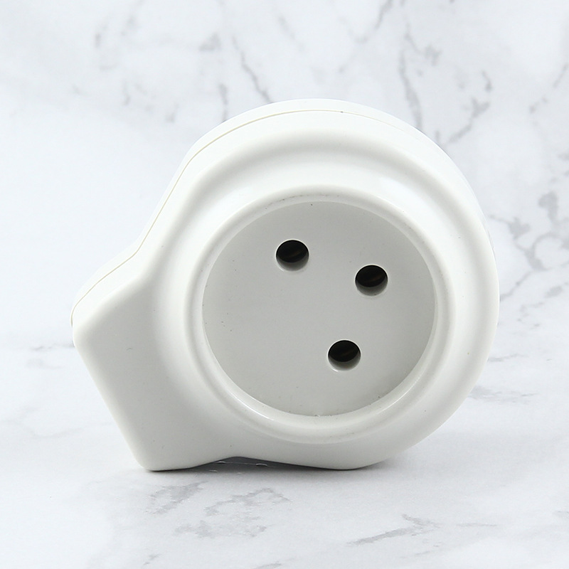 Israeli plug white 16A standard Israeli assembled cylindrical male-female mating three-pole power plug