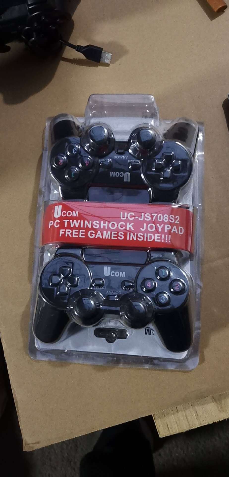 USB Dual Player Controller Single Vibration PC Controller Wired Game Controller