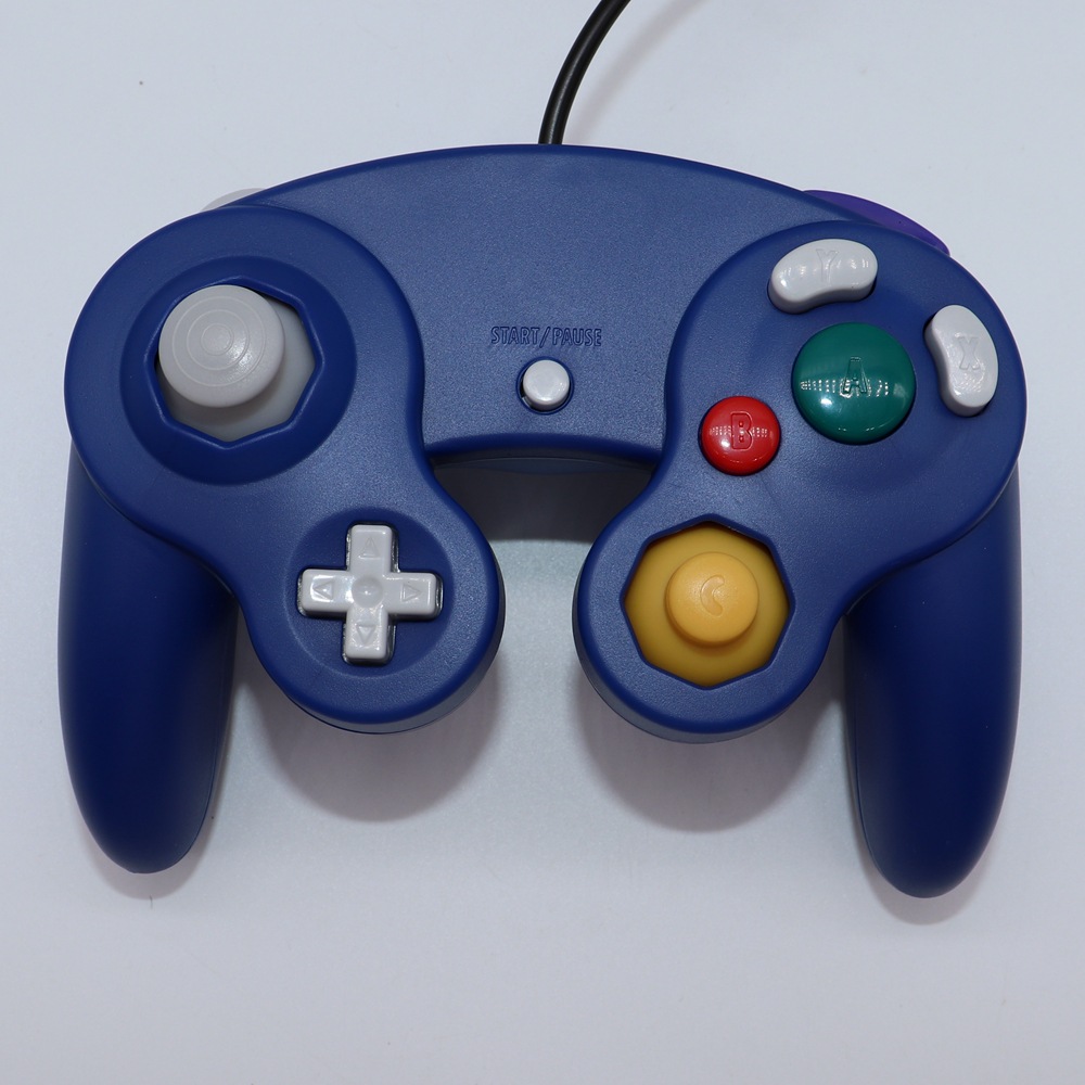 NGC game console controller NGC single-point three-point controller blue black white silver GameCube controller