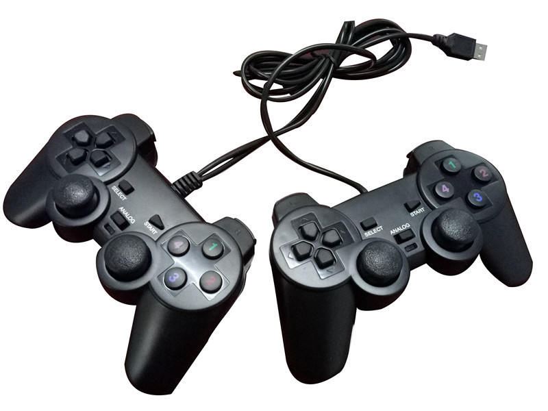 USB Dual Player Controller Single Vibration PC Controller Wired Game Controller