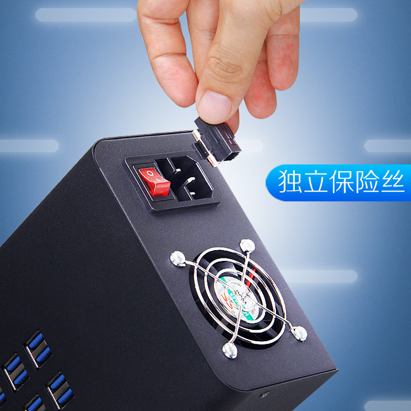 Multi-port USB Charger Head 20/30/40/60 Multi-hole Socket Android Phone Studio Universal Fast Charge Single Port