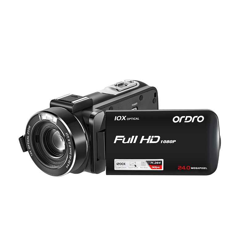 Ordro Z82 Live Streaming Camera Optical Zoom HD Business Wedding DV Digital Camcorder 10x Optical Zoom