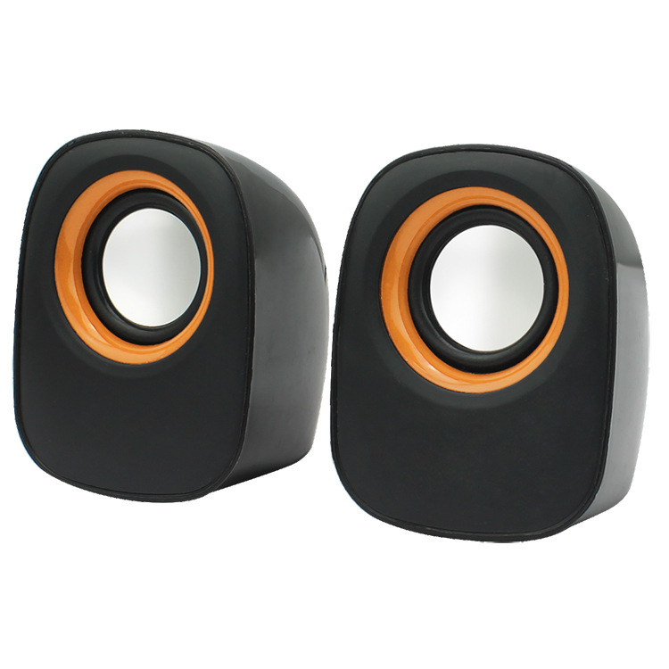 USB 2.0 Pair of Speakers, Home Desktop Mini "Q-Egg" Computer Speakers, Stereo Mini Speaker System