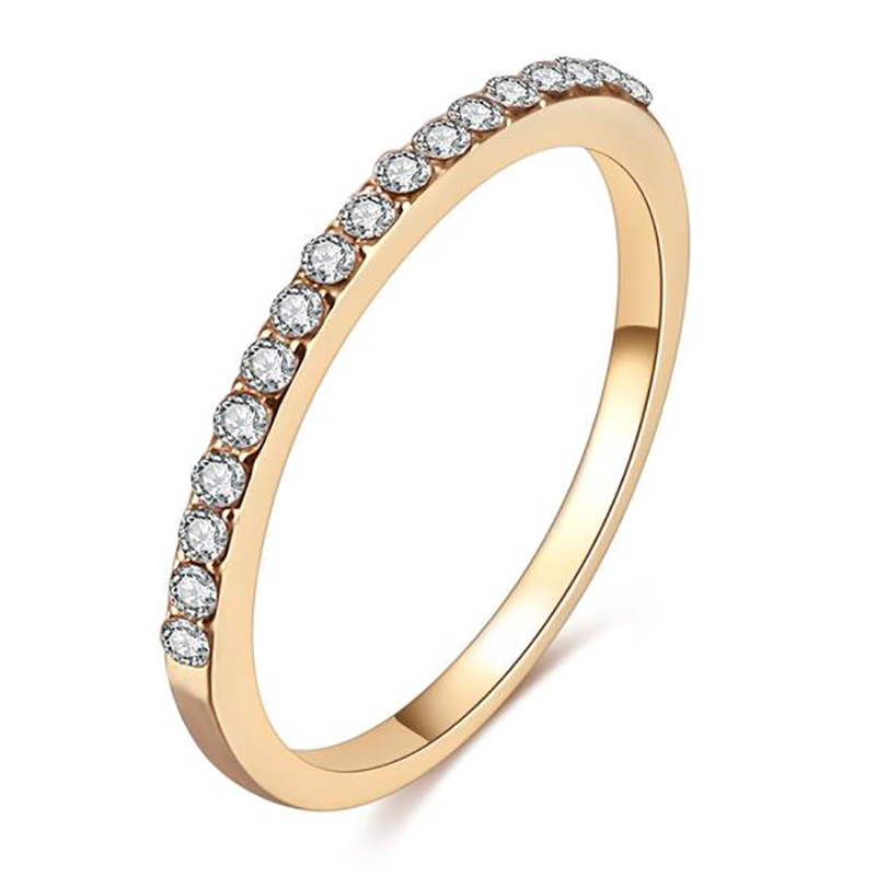 Cao Shi Bestseller Minimalist Women's Micro-Set Zircon Ring Index Finger Ring Gift