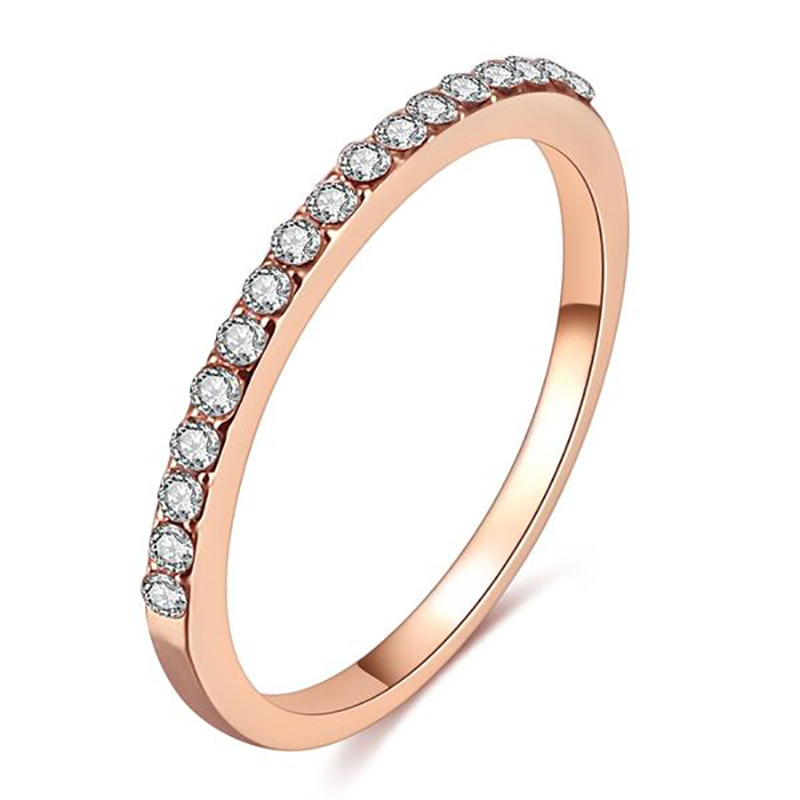 Cao Shi Bestseller Minimalist Women's Micro-Set Zircon Ring Index Finger Ring Gift