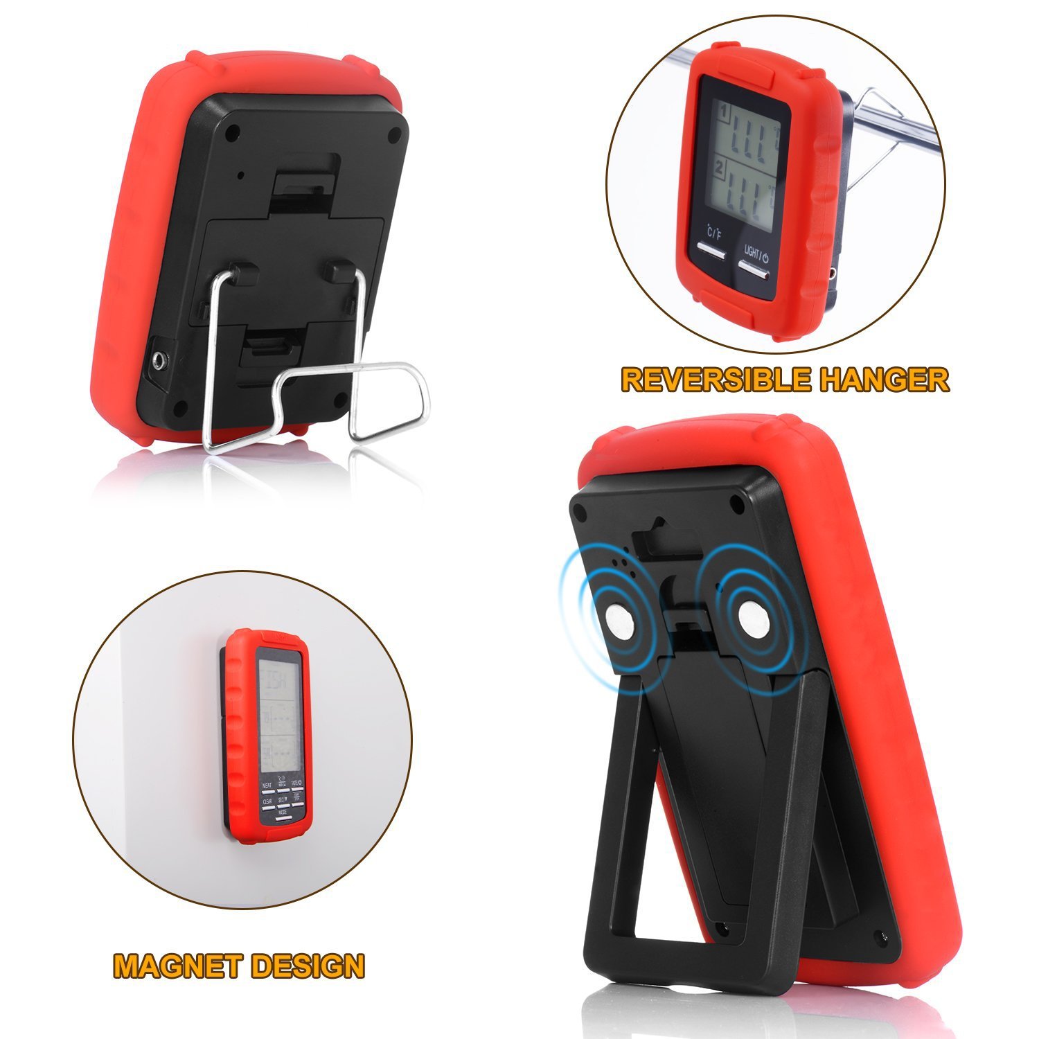 Digital Waterproof Household Meat Thermometer Wireless Dual Channel Kitchen Cooking Wine Smart BBQ Thermometer