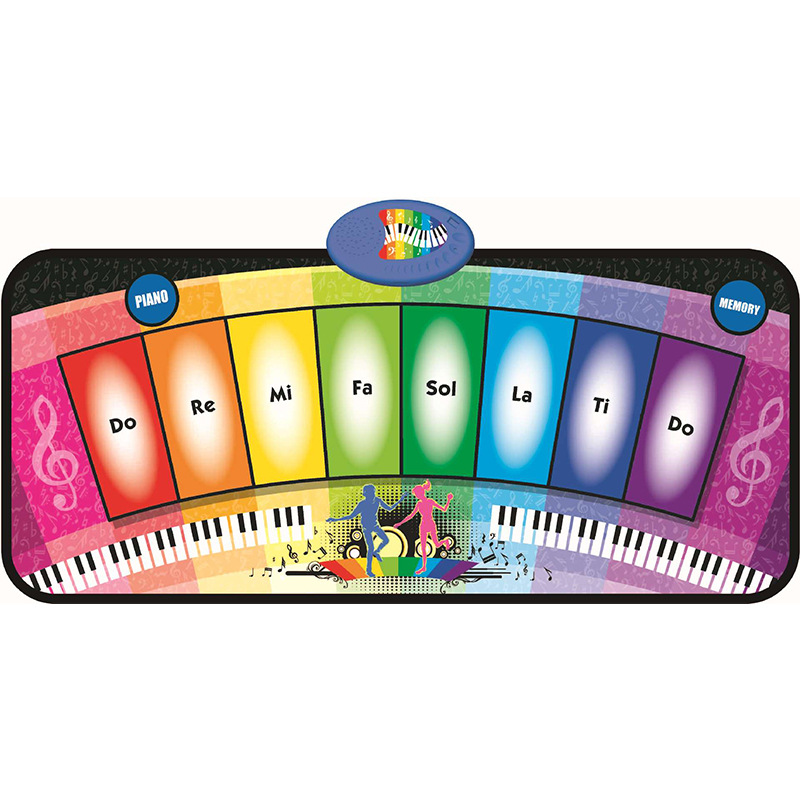 Children's Video Game Crawling Mat Dance Music Foot Pedal Electronic Keyboard Mini Rainbow Piano Mat