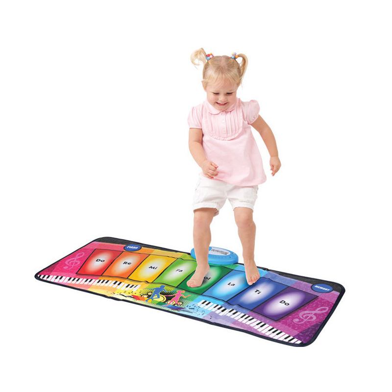Children's Video Game Crawling Mat Dance Music Foot Pedal Electronic Keyboard Mini Rainbow Piano Mat