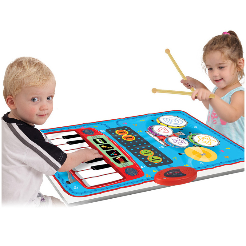 Infant and Young Children Drum Set Jazz Drum Electronic Keyboard Early Education Educational Boys and Girls Music Toy Birthday Gift