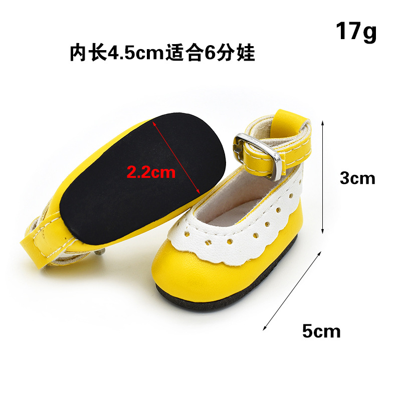 BJD Shoes 6-Point Doll High Heels Cotton Doll Doll Princess Shoes Elastic Buckle Accessories