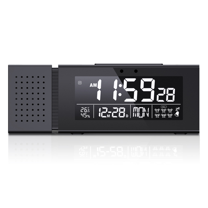 Colorful Night Light Alarm Clock Radio Clock with Color Alarm Digital Alarm Sound Light Alarm IR Human Body Induction