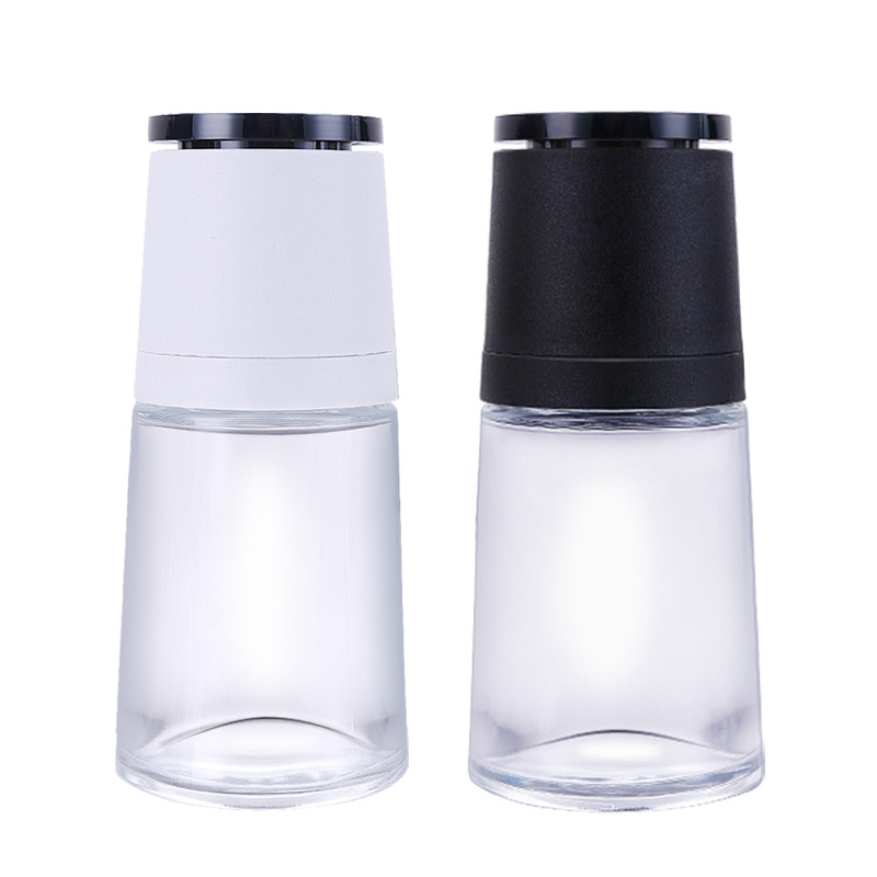 Pepper grinder manual freshly ground black pepper granules household kitchen glass seasoning jar Japanese style grinding bottle